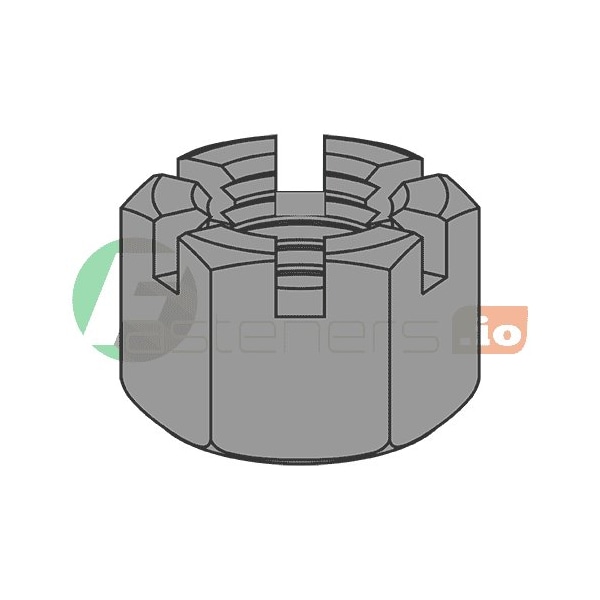 Newport Fasteners Heavy Hex Nut, 1-1/2"-6, Steel, Plain, 1-15/32 in Ht, 25 PK 459861-BR-25 - main
